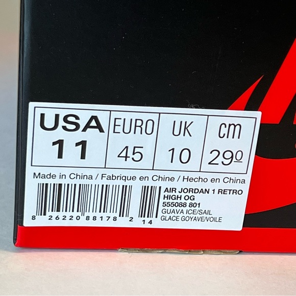 Nike Air Jordan 1 Retro High OG ‘Guava Ice’ - Men’s SIZE 11 - Picture 14 of 16